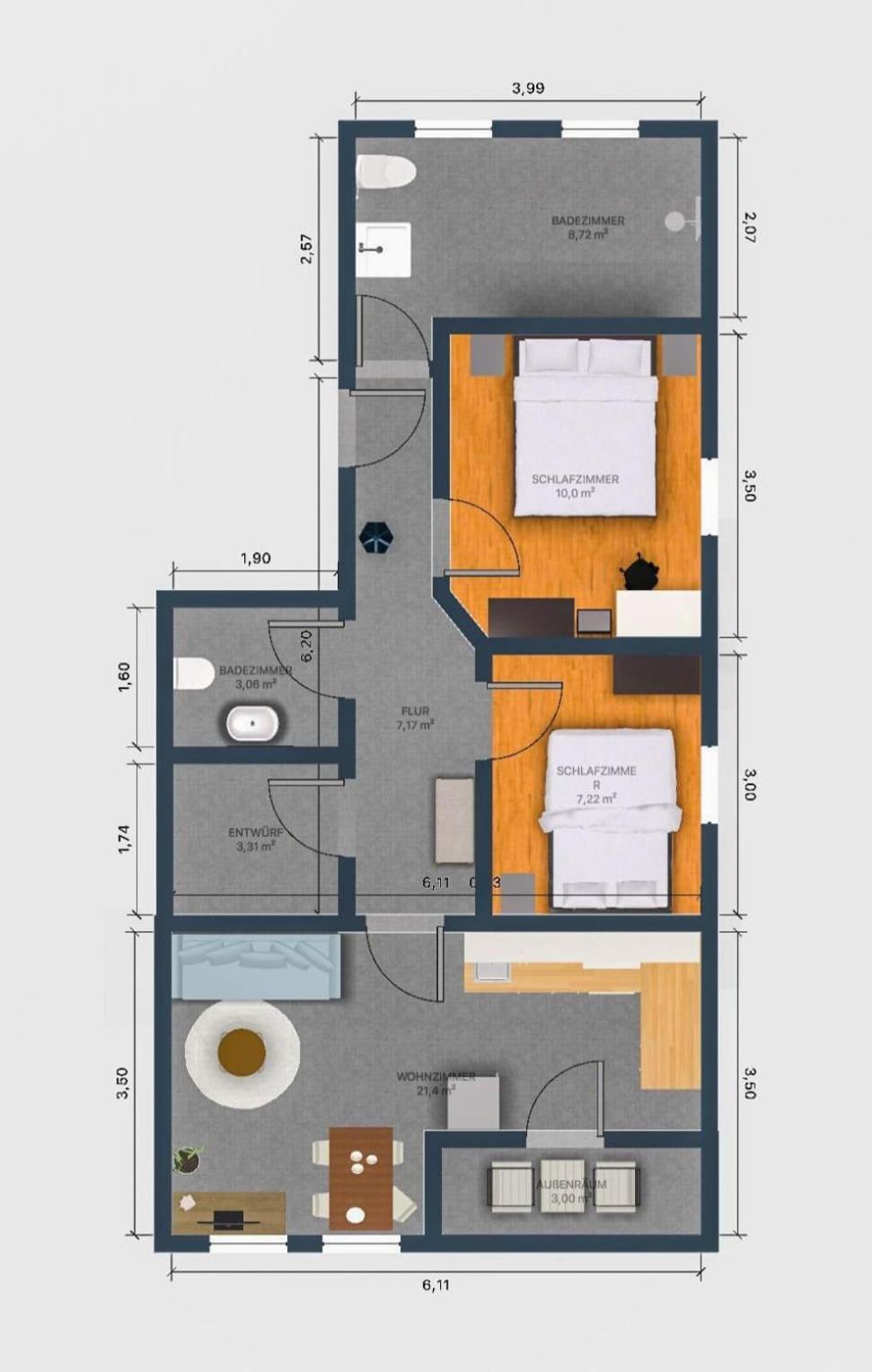 Exklusive Ferienwohnung In Lingen Holthausen 2Zim, 2Badez,Kueche,Balkon,Waschmaschine Exteriör bild
